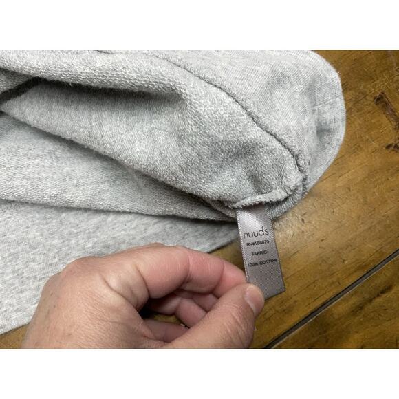 Nuuds Women's Size XS Oversized Crewneck Sweatshirt Cropped Gray - Picture 8 of 10